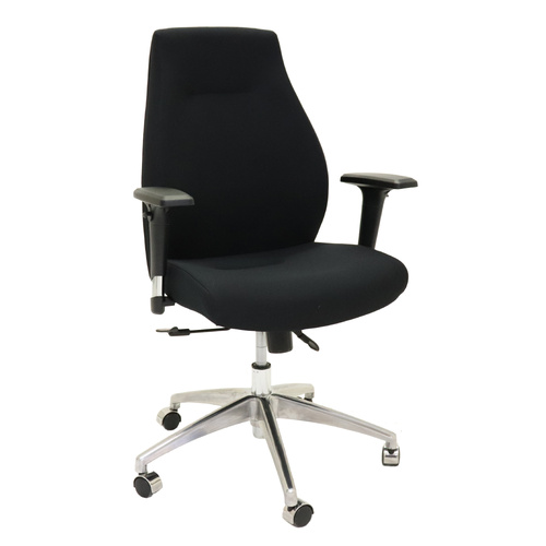 Swift High Back Operator Chair in Black Fabric